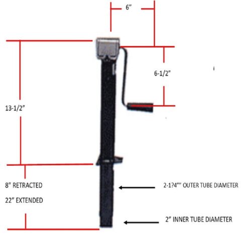 29015 A-FRAME MOUNTED TONGUE JACK – BAL RV Products