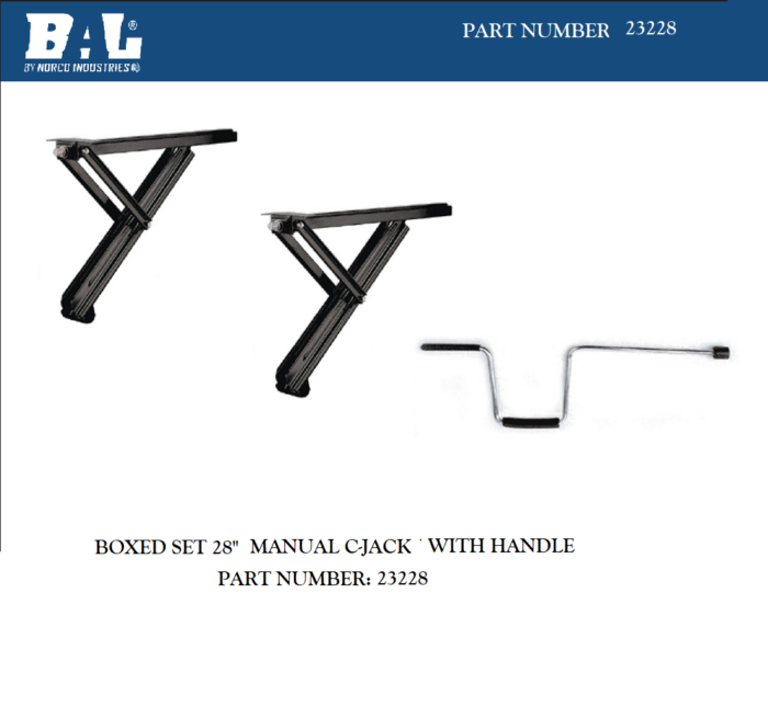 23228 BOXED SET 28 INCH MANUAL C-JACKS WITH HANDLE